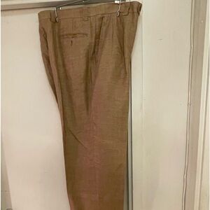 Brown polyester and cotton pants